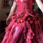 Robe de bal de princesse bustier à volants en satin long, robe de soirée C8117