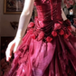 Robe de bal de princesse bustier à volants en satin long, robe de soirée C8117
