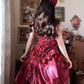 Robe de bal de princesse bustier à volants en satin long, robe de soirée C8117