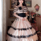 Robe de bal de princesse bustier à volants en satin long, robe de soirée C8117
