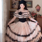 Robe de bal de princesse bustier à volants en satin long, robe de soirée C8117