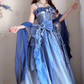 Robe de bal de princesse bustier à volants en satin long, robe de soirée C8117