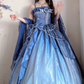 Robe de bal de princesse bustier à volants en satin long, robe de soirée C8117