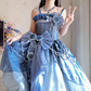 Robe de bal de princesse bustier à volants en satin long, robe de soirée C8117