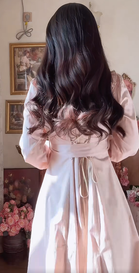 Robe de bal de princesse bustier à volants en satin long, robe de soirée C8117