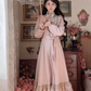 Robe de bal de princesse bustier à volants en satin long, robe de soirée C8117