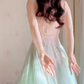 Robe de bal de princesse bustier à volants en satin long, robe de soirée C8117