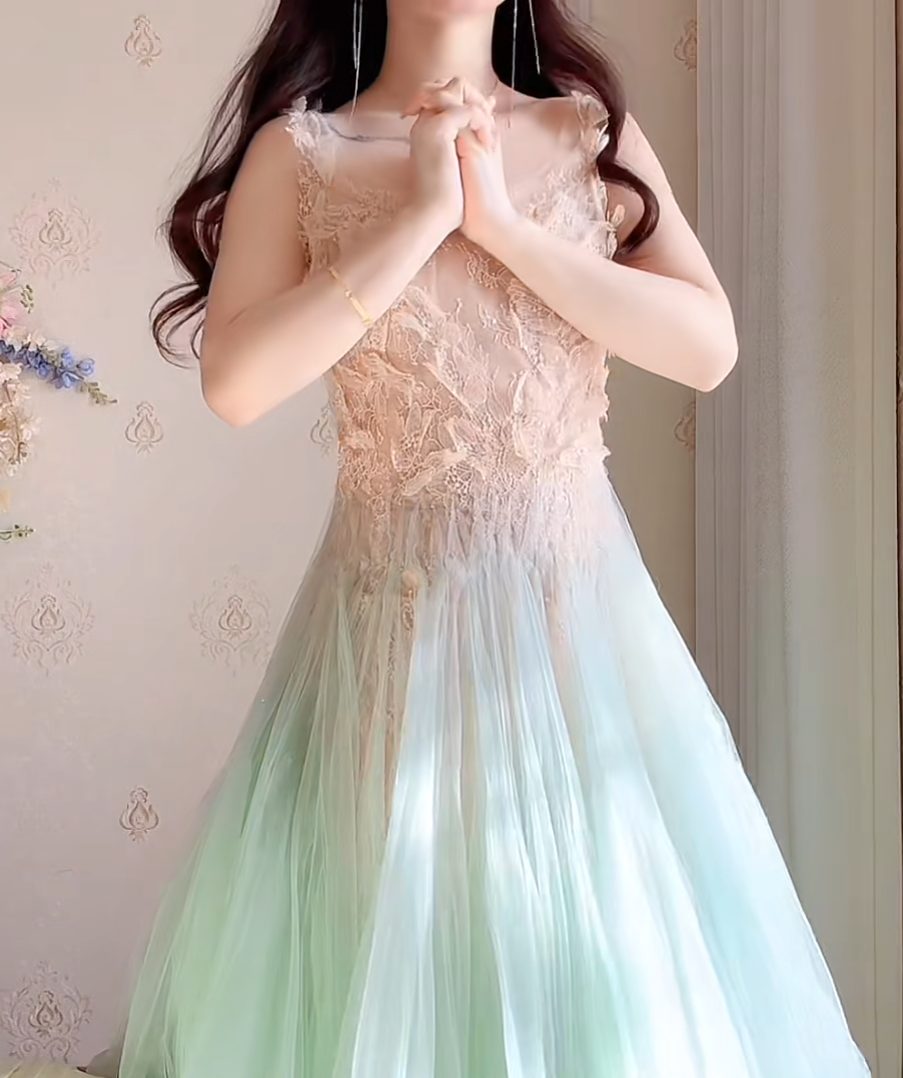 Robe de bal de princesse bustier à volants en satin long, robe de soirée C8117
