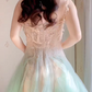 Robe de bal de princesse bustier à volants en satin long, robe de soirée C8117