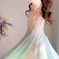 Robe de bal de princesse bustier à volants en satin long, robe de soirée C8117