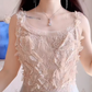 Robe de bal de princesse bustier à volants en satin long, robe de soirée C8117