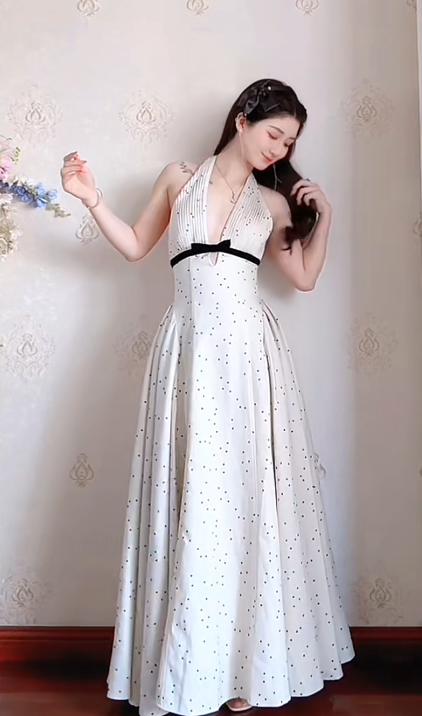 Robe de bal de princesse bustier à volants en satin long, robe de soirée C8117