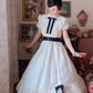 Robe de bal de princesse bustier à volants en satin long, robe de soirée C8117