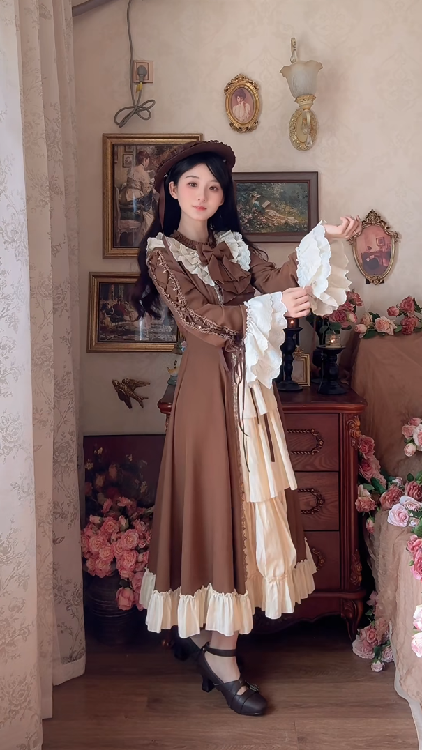 Robe de bal de princesse bustier à volants en satin long, robe de soirée C8117