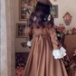Robe de bal de princesse bustier à volants en satin long, robe de soirée C8117