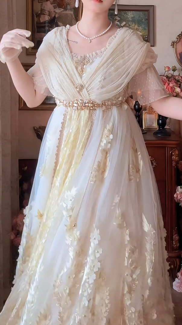 Robe de bal de princesse bustier à volants en satin long, robe de soirée C8117