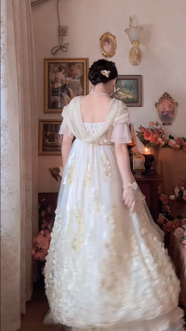 Robe de bal de princesse bustier à volants en satin long, robe de soirée C8117