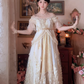 Robe de bal de princesse bustier à volants en satin long, robe de soirée C8117