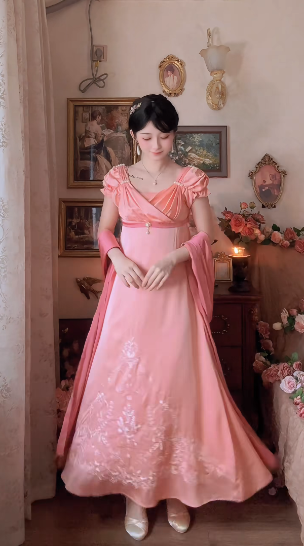 Robe de bal de princesse bustier à volants en satin long, robe de soirée C8117