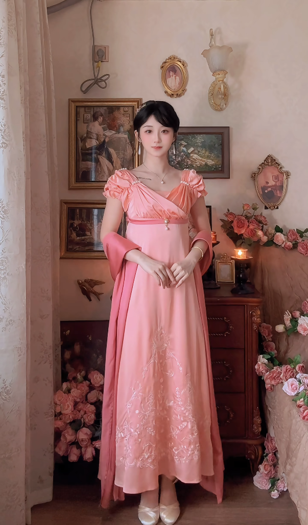 Robe de bal de princesse bustier à volants en satin long, robe de soirée C8117