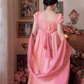 Robe de bal de princesse bustier à volants en satin long, robe de soirée C8117