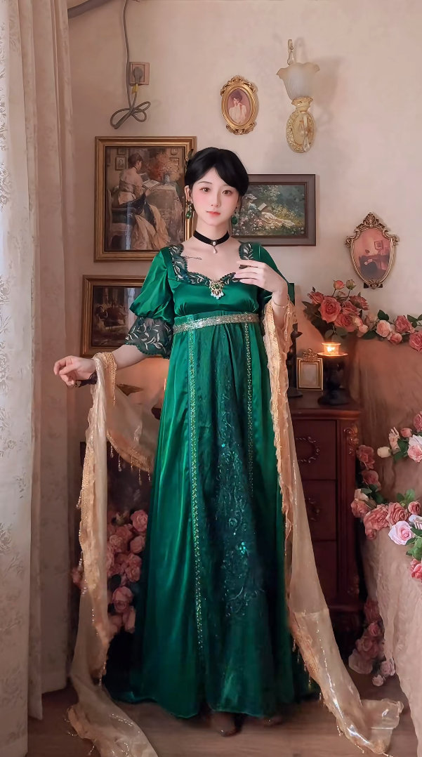 Robe de bal de princesse bustier à volants en satin long, robe de soirée C8117