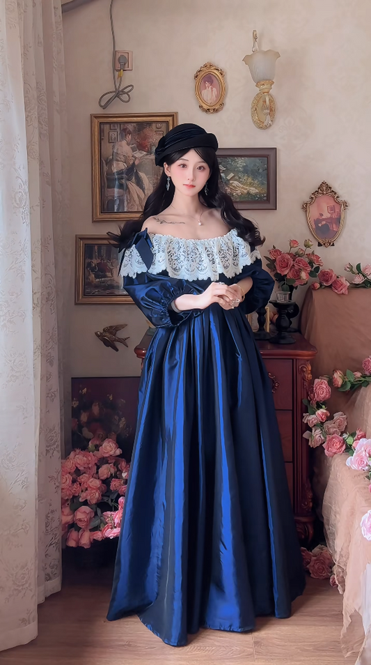 Robe de bal de princesse bustier à volants en satin long, robe de soirée C8117