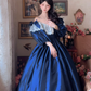 Robe de bal de princesse bustier à volants en satin long, robe de soirée C8117