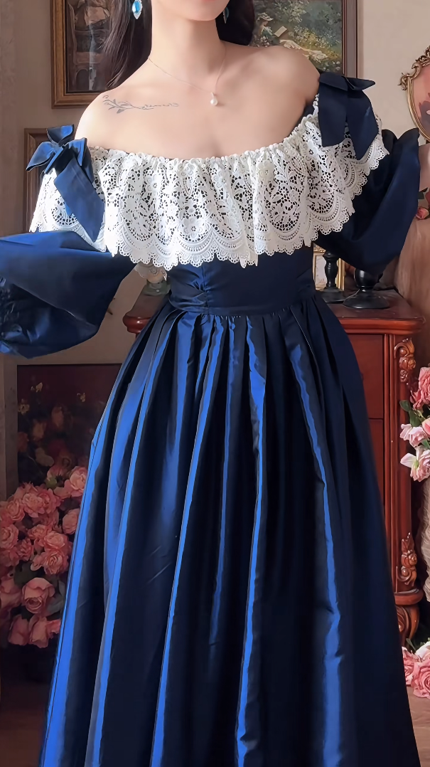 Robe de bal de princesse bustier à volants en satin long, robe de soirée C8117