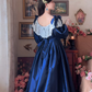 Robe de bal de princesse bustier à volants en satin long, robe de soirée C8117