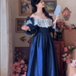 Robe de bal de princesse bustier à volants en satin long, robe de soirée C8117