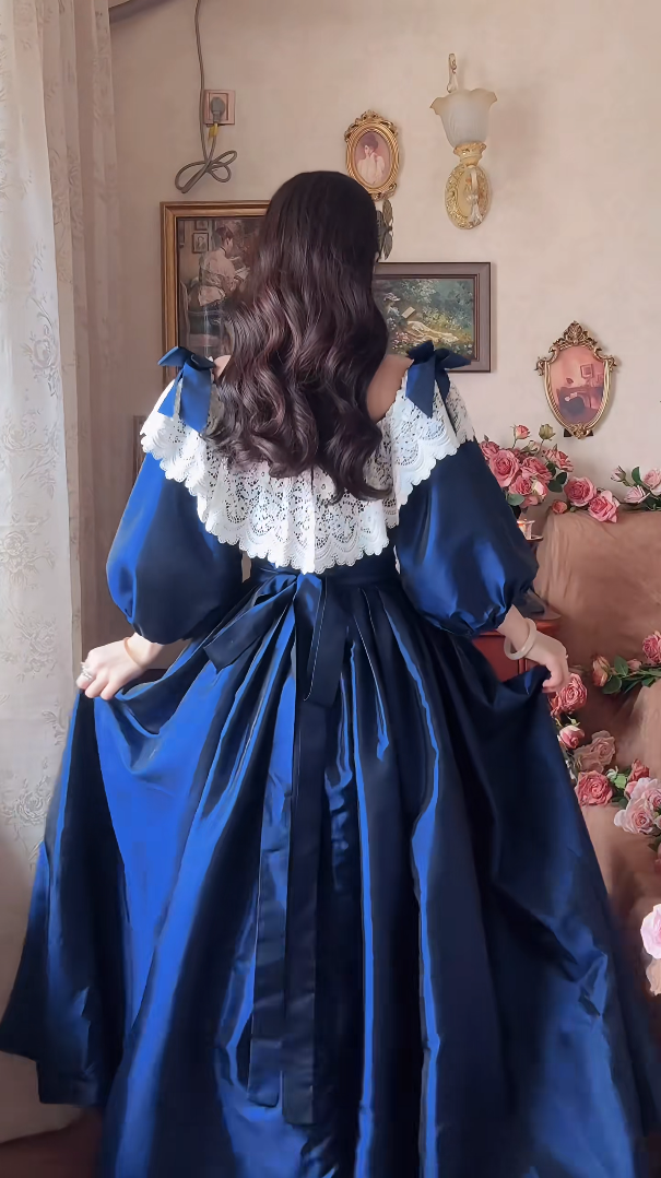 Robe de bal de princesse bustier à volants en satin long, robe de soirée C8117
