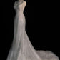 Fairytale Mermaid Straps Long Sequin Backless Wedding Dresses C814
