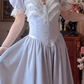 Robe de bal de princesse bustier à volants en satin long, robe de soirée C8117