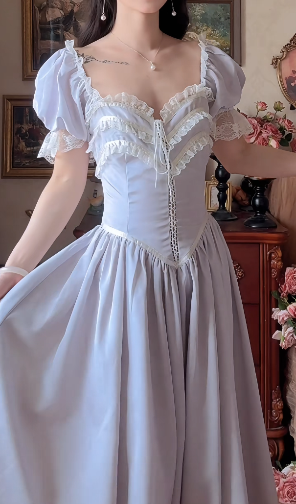 Robe de bal de princesse bustier à volants en satin long, robe de soirée C8117
