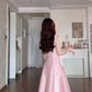 Robe de bal de princesse bustier à volants en satin long, robe de soirée C8117
