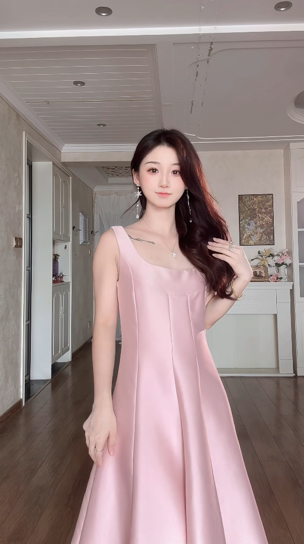 Robe de bal de princesse bustier à volants en satin long, robe de soirée C8117