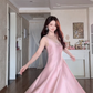 Robe de bal de princesse bustier à volants en satin long, robe de soirée C8117