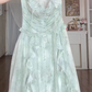 Robe de bal de princesse bustier à volants en satin long, robe de soirée C8117