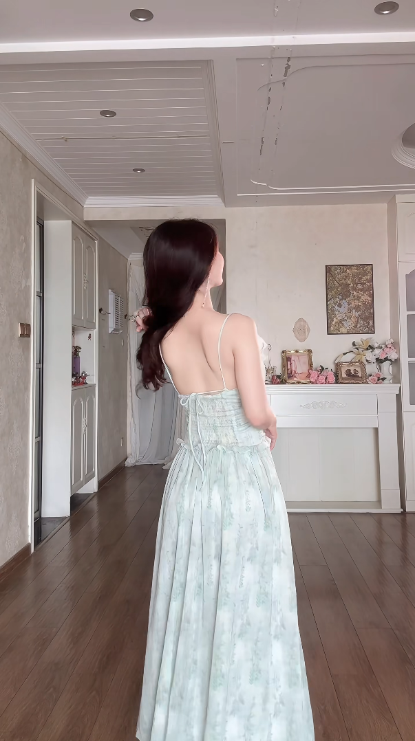 Robe de bal de princesse bustier à volants en satin long, robe de soirée C8117