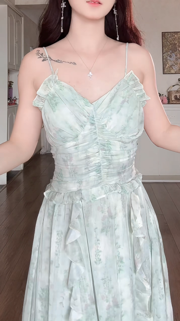 Robe de bal de princesse bustier à volants en satin long, robe de soirée C8117