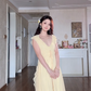 Robe de bal de princesse bustier à volants en satin long, robe de soirée C8117