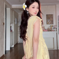 Robe de bal de princesse bustier à volants en satin long, robe de soirée C8117