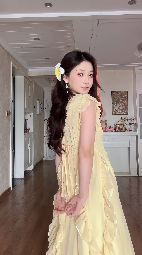 Robe de bal de princesse bustier à volants en satin long, robe de soirée C8117