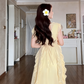 Robe de bal de princesse bustier à volants en satin long, robe de soirée C8117