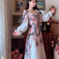 Robe de bal de princesse bustier à volants en satin long, robe de soirée C8117