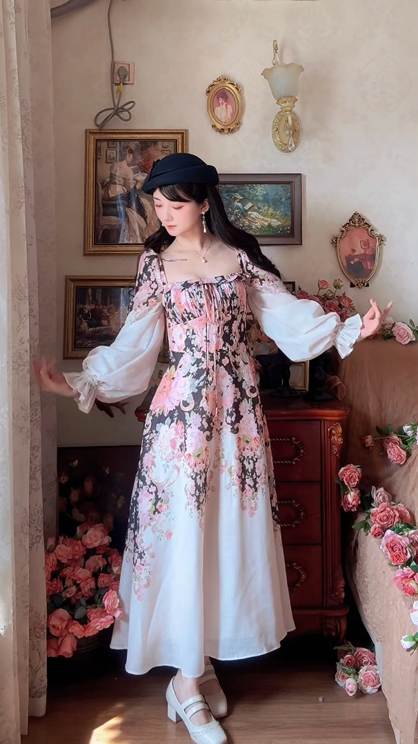 Robe de bal de princesse bustier à volants en satin long, robe de soirée C8117