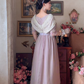 Robe de bal de princesse bustier à volants en satin long, robe de soirée C8117