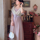 Robe de bal de princesse bustier à volants en satin long, robe de soirée C8117