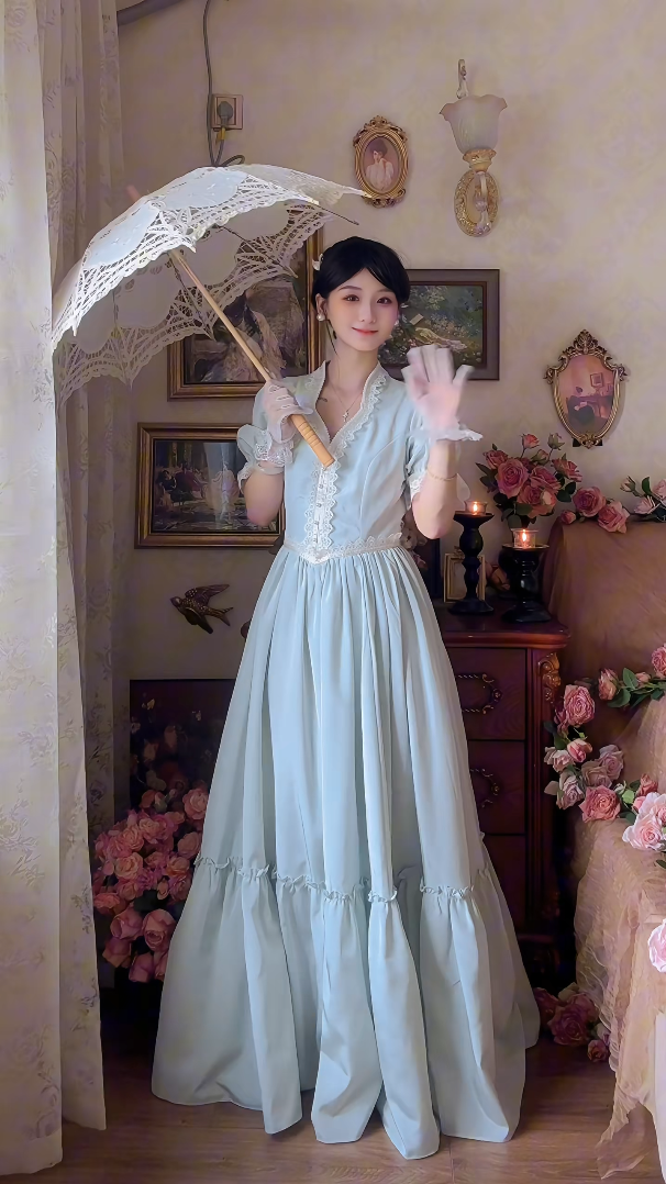 Robe de bal de princesse bustier à volants en satin long, robe de soirée C8117